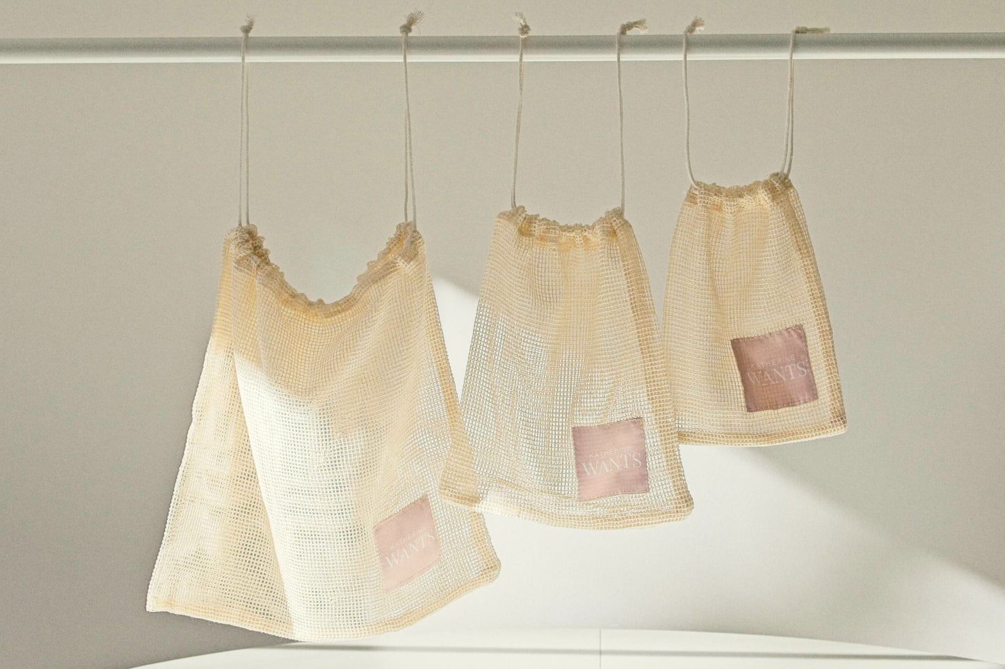 Set of 3 Organic cotton mesh bags