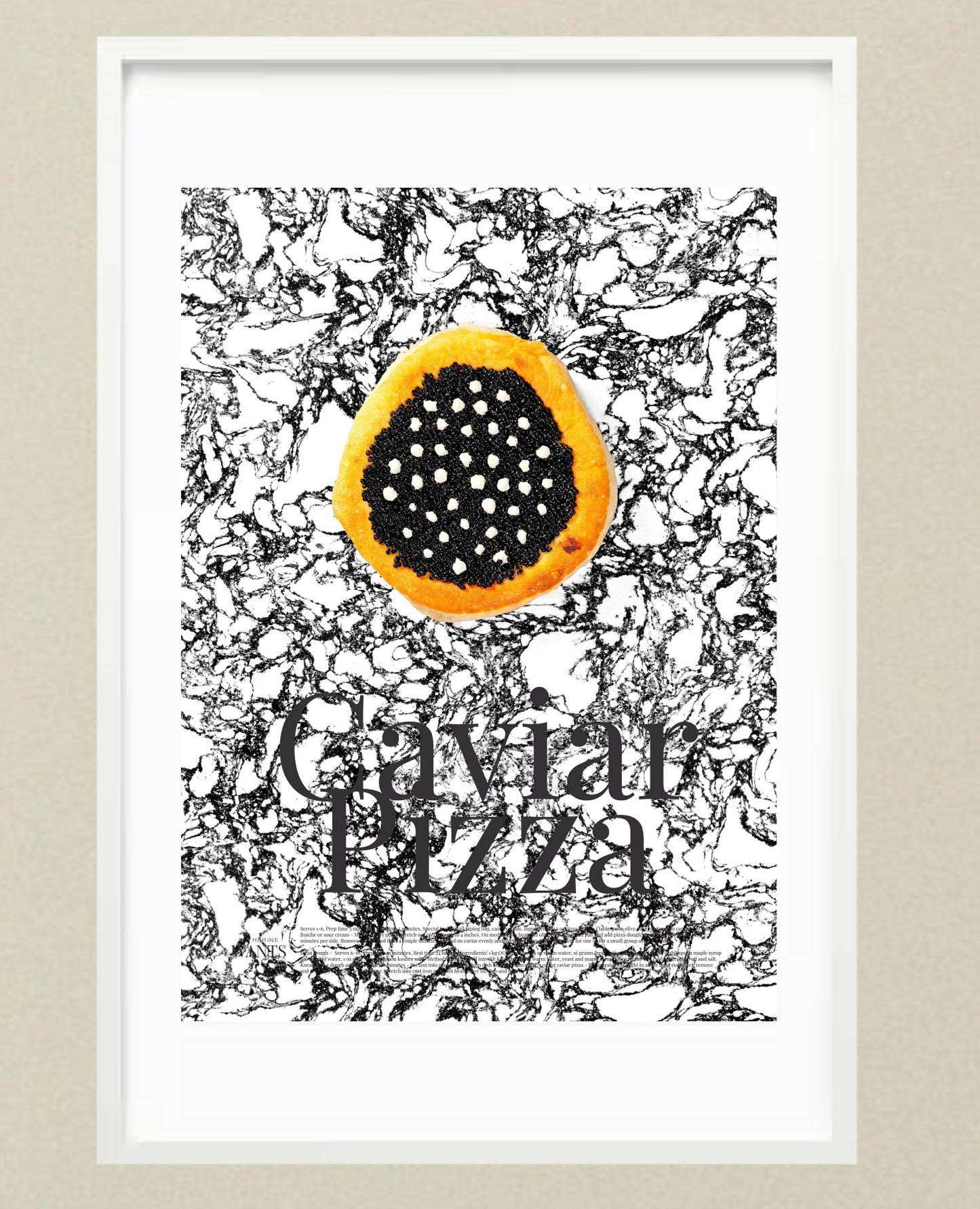 Caviar pizza Poster